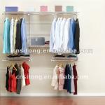 1.8m Metal Closet Shelving Kit with chrome finish and Satin Nickel Surface treatment CC-3