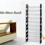 10 layer stacking shoe rack with cover(FH-SR00610) FH-SR00610 shoe rack