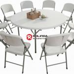 10 People Banquet Round Plastic Folding Table RT-374