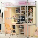 college school dormitory no screw student metal bunk bed with desk and wardrobe