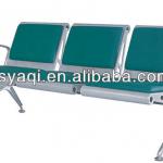 Green PU 3-seater waiting chair(YA-35B)-waiting chair YA-35B