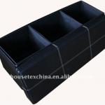 black leather large folding storage bench