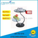 2013 new modern iron pipe glass telephone stand Ts-075