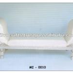 Royal Carved Silver chaise lounge Couch Daybed (Artistic Handcrafted Silver Living Room Furniture)-0010