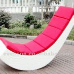 rattan chaise longue with cushion-ESR-21072