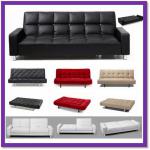 Modern PU leather covered folding sofa bed