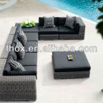 2013 New arrival poly rattan living room furniture/rattan sofa set/rattan living room sofa with aluminum frame