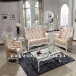 Popular Wooden Living Room Leather Sofa Sets