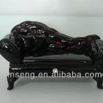 Modern Polyresin Decorative Sofa-Shaped Jewelry Display Case with Swarovski Crystals