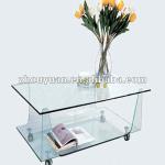 Elegant Acrylic(perspex) living room teapoy with wheels