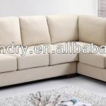 white comfortable leather corner group sofa