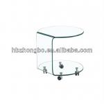 2013 new modern design bent glass corner table