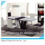 2013 Modern MDF extension panel dining table with high glossy paiting dining table