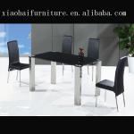 Rectangular 2013 made in china modern glass dining table set