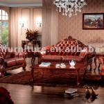 European style leather sofa 598 (1+2+3)-598