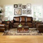 luxury leather sofa American classic style furniture living room set