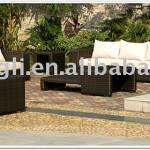 Outdoor poly rattan garden aluminum furniture