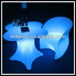 Glowing! LED Color Changing Wholesale Plastic Tables with Li-ion Rechargeable Battery and Remote