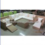 aluminum frame rattan sofa set with cushion (YPS049)