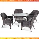 PE rattan round table with 4 chairs for indoor/outdoor-YF69042