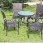 rattan table and 4 chairs sets