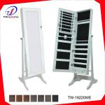 Professional factory handcraft wood mirror jewelry cabinet