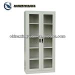 Knock Down Vertical Steel Glass Cabinet Office Furniture