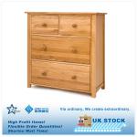 BN SOLID WOODEN CHEST OF DRAWERS LIVING ROOM FURNITURE NATURAL WOOD COLOUR