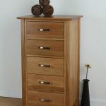 100% Solid Oak 5-Drawer Chest