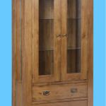 RC Solid Oak Glazed Display Cabinet/Oak Wood Living Room Cabinets