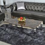 Stainless Steel Marble Coffee Table Neoclassical Dining Furniture CC-943