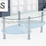 SGS modern glass center table designs JY-48