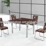 casual design glass dining table set with 6 chairs