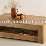 solid oak wood cube coffee table