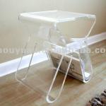 fashion acrylic magazine end table/plexiglass furniture