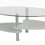 bazhou 2013 Hot-selling cheap oval glass top center table design