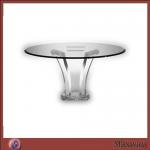 Clear Round Acrylic Table Top Lucite Dining Table