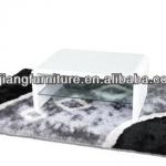 2014modern high gloss and tempered glass coffee table