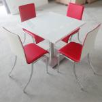 Acrylic solid surface dining chairs and tables for restaurant