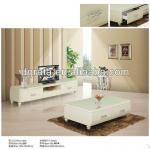 2013 the newest design coffee table MDF sets in E1 MDF board and tempered glass to be finished for living room furniture