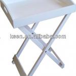 white folding wooden tray table KC-T221