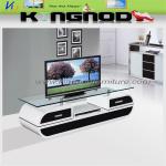 clear glass top wooden MDF high gloss with drawer tv stand