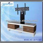 2013 New Tempered Glass LCD TV Stand Design with Drawer