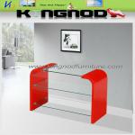 high gloss bent wood red TV Stand