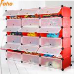 18 Cubes shoe storage cabinet diy shoe rack can hold about 54 pair lady&#39;s shoes(FH-AW241821-18)