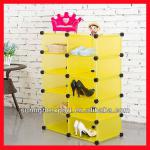 Custom PP shoe case rack colorful PP Interlocking shoe storage rack