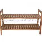 walnut shoe rack