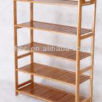 shoe rack--5 tier bamboo panel