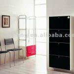 2013 hot Overhead door shoe cabinet with glass