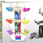 smart carousel organizer hanging shoes organizer